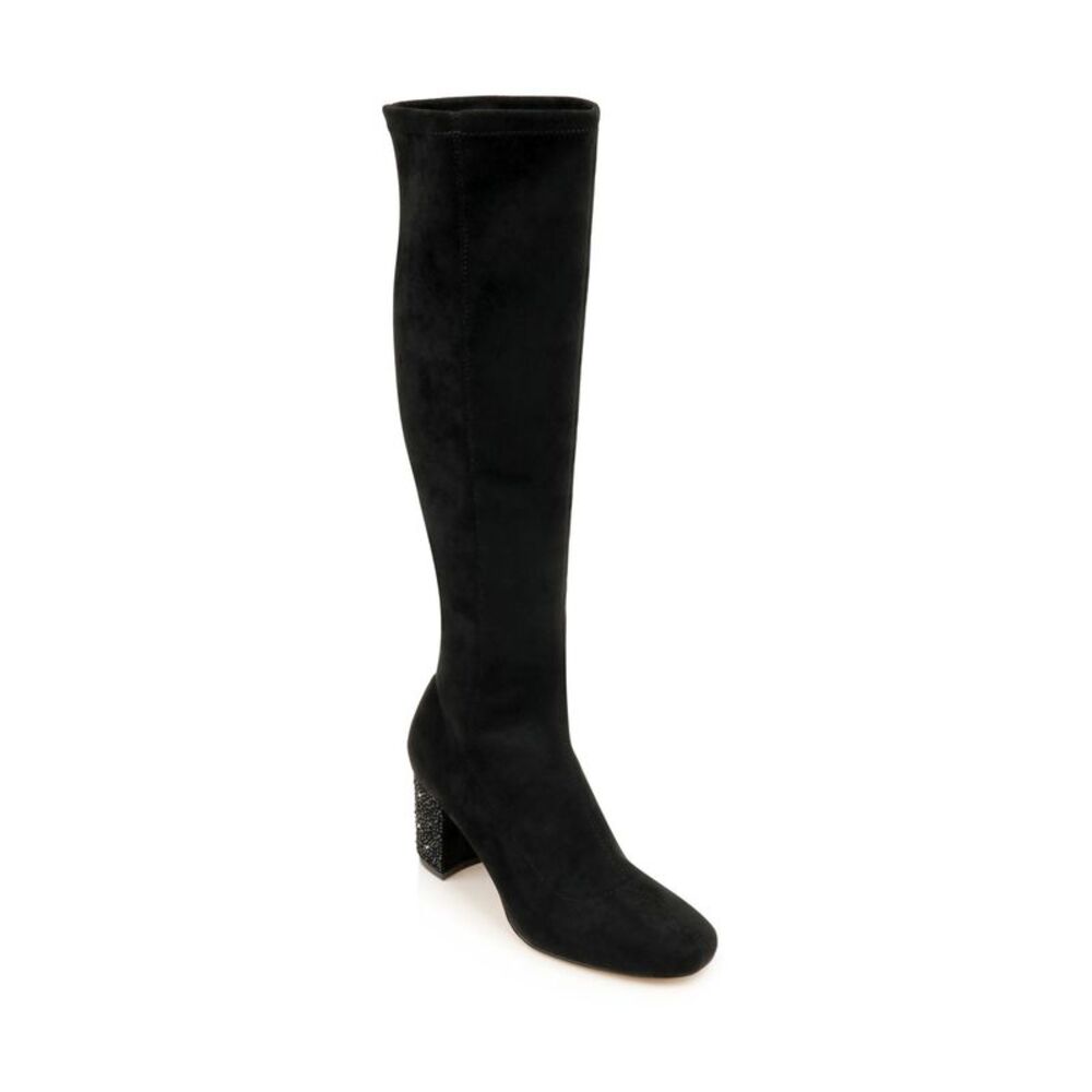 JEWEL BADGLEY MISCHKA Womens Black Heel Evalina Toe Block Heel Heeled Boots 10